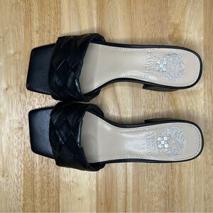 Vince Camuto Black Braided Sandals